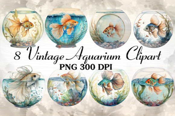 Aquarium Watercolor Decor Art