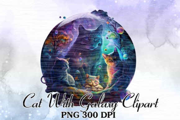Cats and Galaxy Sublimation Art