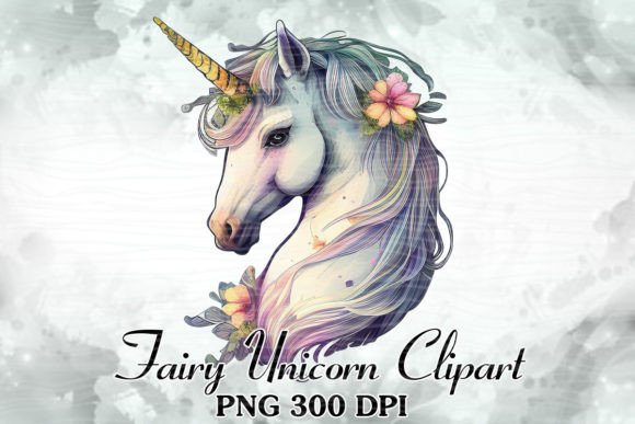 Magical Unicorn Watercolor Clipart