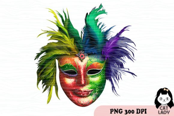 Mardi Gras Mask Design Clipart