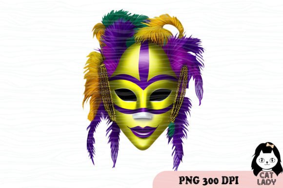 Mardi Gras Mask Sublimation PNG