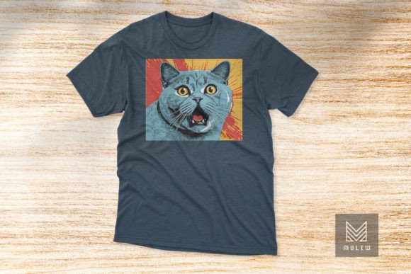 Pop Art British Shorthair T-shirt Design