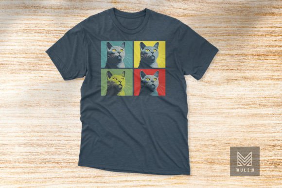 Pop Art Cornish Rex Four Panels T-shirt