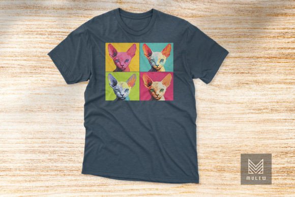 Pop Art Devon Rex Four Panels T-shirt